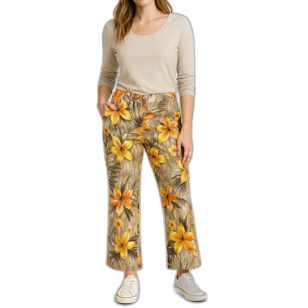 Daily Stage Women’s Tropical Floral Pants | Size Medium